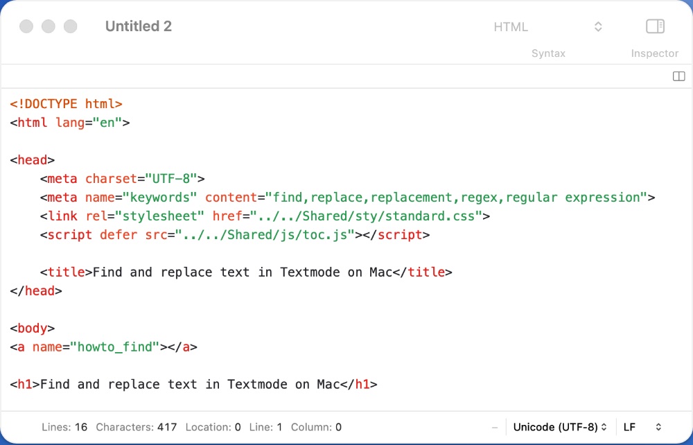 A Textmode window with a file open.